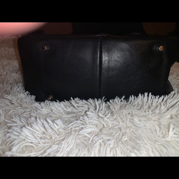 Sonia Rykiel Moto Zip Black Leather Hand Bag - Picture 3 of 8